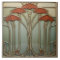 Harvest Crescendo Art Nouveau Ceramic Tile