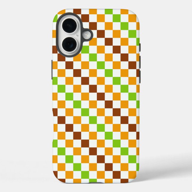 Harvest diagonal chequerboard pattern Case-Mate iPhone case (Back)
