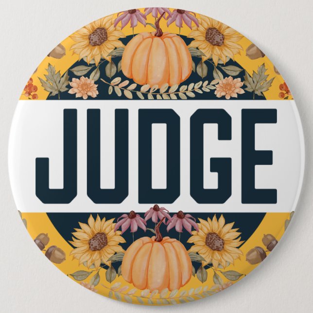 Harvest Fall Autumn Halloween Contest Judge 6 Cm Round Badge (Front)