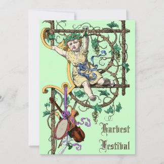 Harvest Festival Autumn Wine Fair Vintage Style Invitation