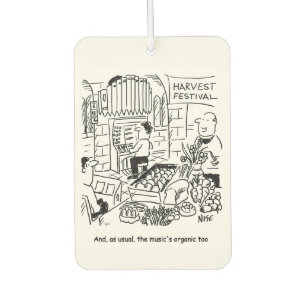 Harvest Festival Church Service with Church Organ Car Air Freshener