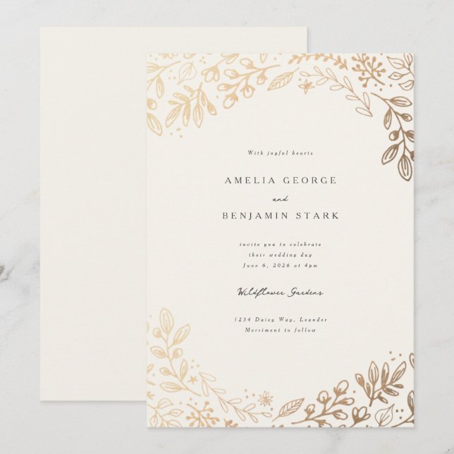 Harvest Flowers Invitation (Front/Back)