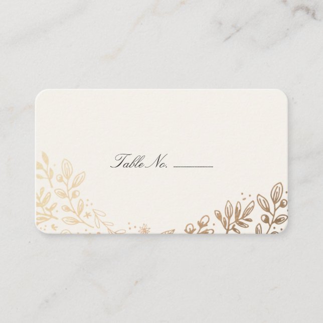 Harvest Flowers Table Place Card (Front)