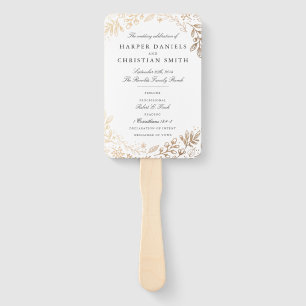 Harvest Flowers Wedding Program Hand Fan