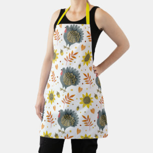Harvest Folk Turkeys Apron