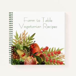 Harvest Fruit Vegetarian Recipe Organiser Notebook