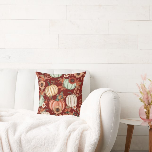 Harvest Glow: Autumn Accent Cushion (Couch)