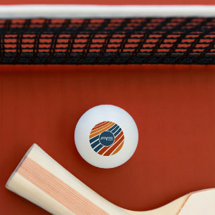 Harvest Gold 1970's Stripes Ping Pong Ball