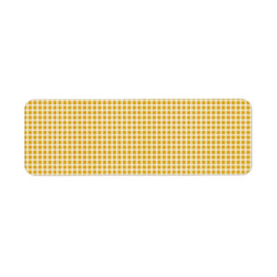 Harvest Gold and White Gingham Check Plaid Pattern