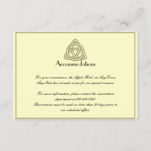 Harvest Gold Celtic Knot Wedding Insert