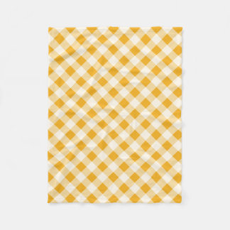 Harvest Gold Gingham Fleece Blanket