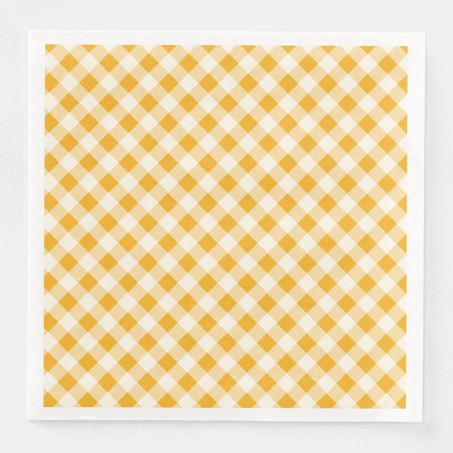 Harvest Gold Gingham Napkin (Front)