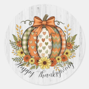 Harvest Grace Thanksgiving  Classic Round Sticker