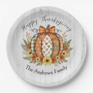 Harvest Grace Thanksgiving  Paper Plate