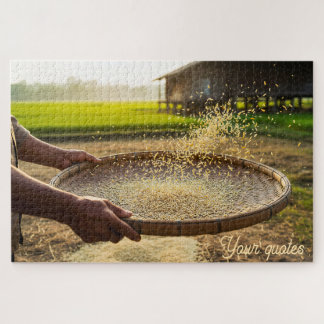 Harvest Grain, Rice Field Jigsaw Puzzle