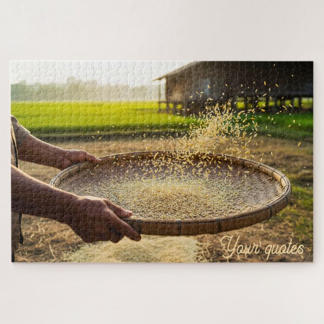 Harvest Grain, Rice Field Jigsaw Puzzle (Horizontal)