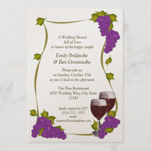 Harvest Grapes Bridal Shower Invitation