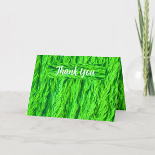 Harvest Green Grass Seed Photo Thank You Card