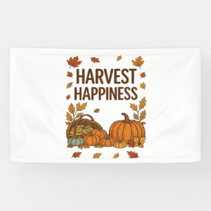 Harvest Happiness – Autumn Pumpkin & Fall Leaves D Banner