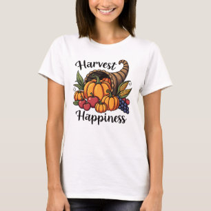 Harvest Happiness - Cornucopia of Autumn Bounty T-Shirt
