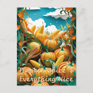 Harvest Happiness Holiday Postcard