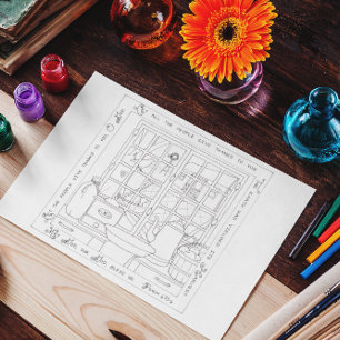 Harvest Home Colouring Book Postcard