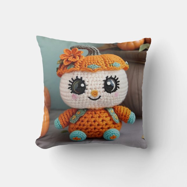 Harvest Hugger | Pumpkin Pal | Autumn Amigo Cushion (Front)