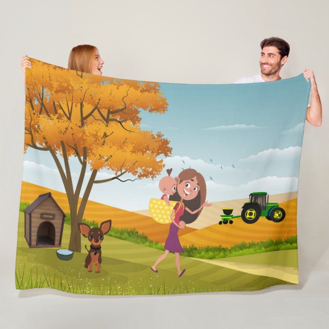 Harvest Hugs Fleece Blanket (In Situ)