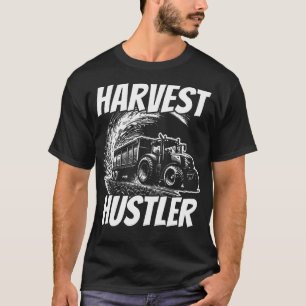 Harvest Hustler Farm Machinery Tractor Farmer T-Shirt