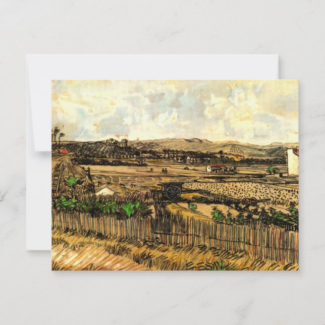 Harvest in Provence Montmajour by Vincent van Gogh (Front)