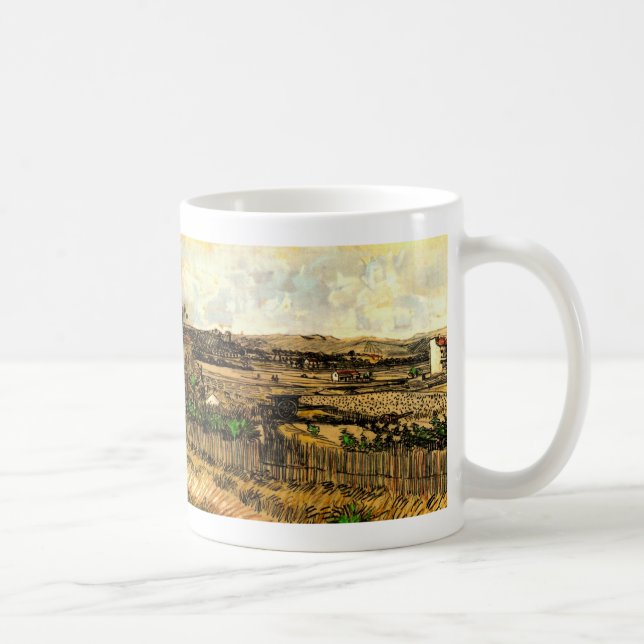Harvest in Provence Montmajour by Vincent van Gogh Coffee Mug (Right)