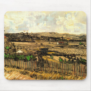 Harvest in Provence Montmajour by Vincent van Gogh Mouse Mat