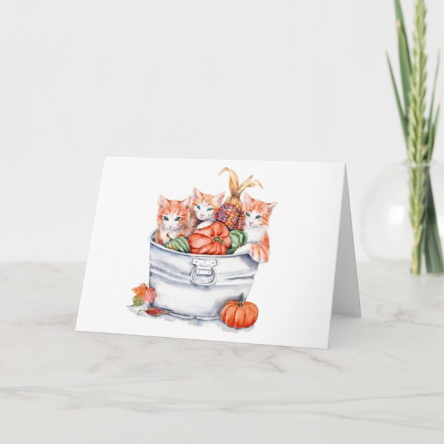 Harvest Kittens Card (Front)