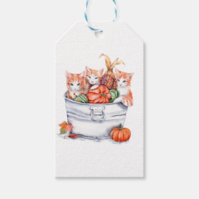 Harvest Kittens Gift Tags (Front)
