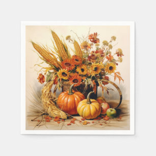 Harvest Medley: Foliage and Florals Napkin