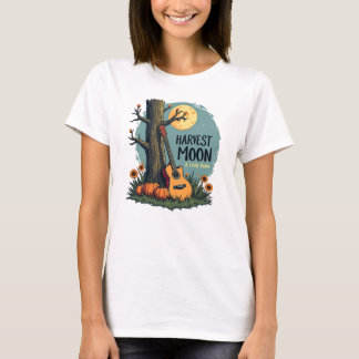 Harvest Moon & Cosy Tunes - Autumn Guitar at Night T-Shirt