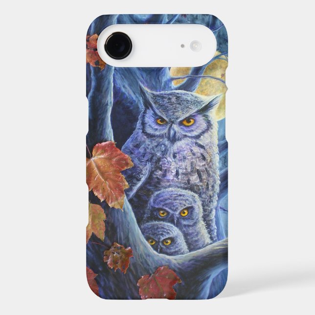 Harvest Moon Owls Case-Mate iPhone Case (Back)