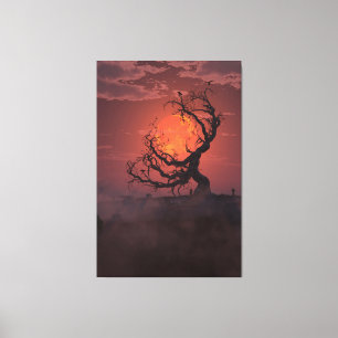 Harvest Moon (Portrait) Canvas Print