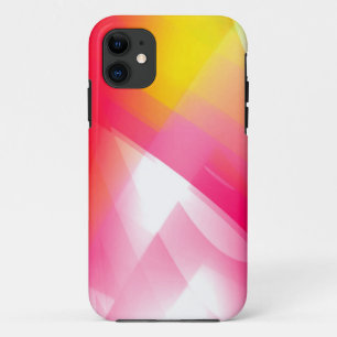 Harvest Neon Pink Red Yellow Orange Abstract Art iPhone 11 Case