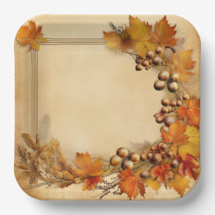 Harvest of Brilliance : Wreath Harvest Paper Plate