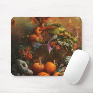 Harvest of Gratitude Thanksgiving Painting Mouse Mat