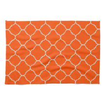 Harvest Orange Quatrefoil Towel