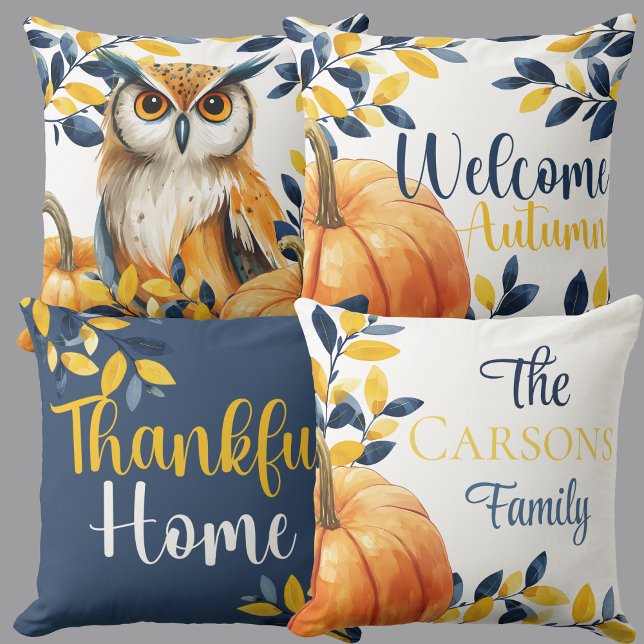 Harvest Owl & Autumn Glow Reversible Cushion (Creator Uploaded)