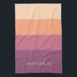 Harvest Palette-Harvest Bliss- Tea Towel<br><div class="desc">Experience the warmth of autumn with our 'Harvest Bliss' Kitchen Towel from our Harvest Palette Collection. Featuring delicious Melon,  Sigma Orange Terra,  Artful Pink,  and Sugar Plum stripes,  these premium towels offer plush comfort,  durability,  and a touch of seasonal elegance. Elevate your kitchen decor this fall.</div>