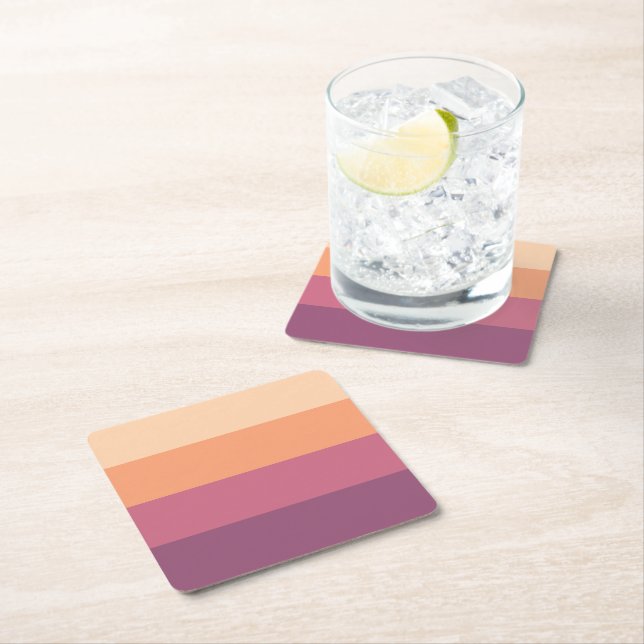 Harvest Palette- Square Paper Coaster (Insitu)