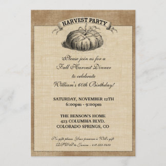 Harvest Party Invitation
