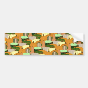 Harvest Pattern Autumn Squash Bumper Sticker
