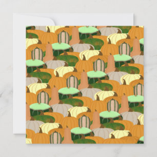 Harvest Pattern Autumn Squash Invitation