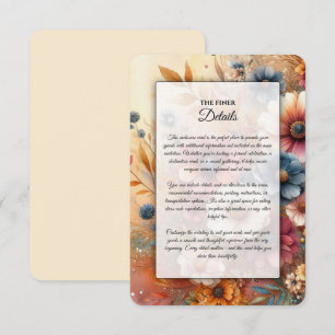 Harvest Petals and Painted Skies Enclosure Card