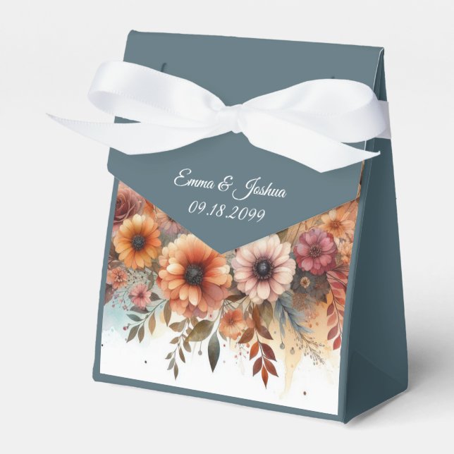 Harvest Petals and Painted Skies Favour Box (Front Side)